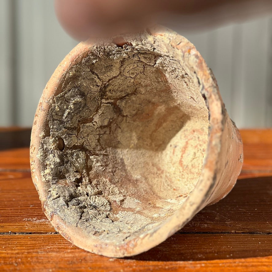 Early 1900s French Handmade Terracotta Pitch Pot