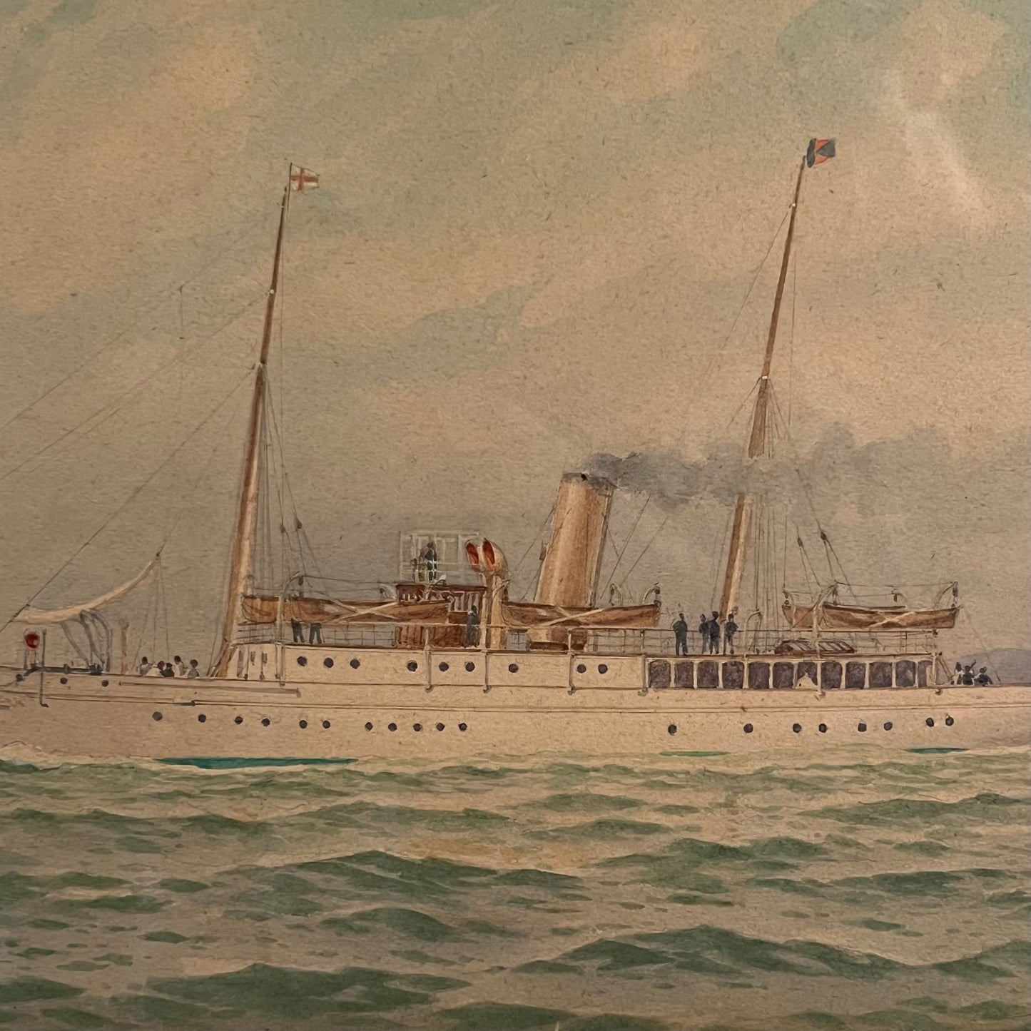 FREDERIC SCHILLER COZZENS Canadian Yacht watercolor on paper