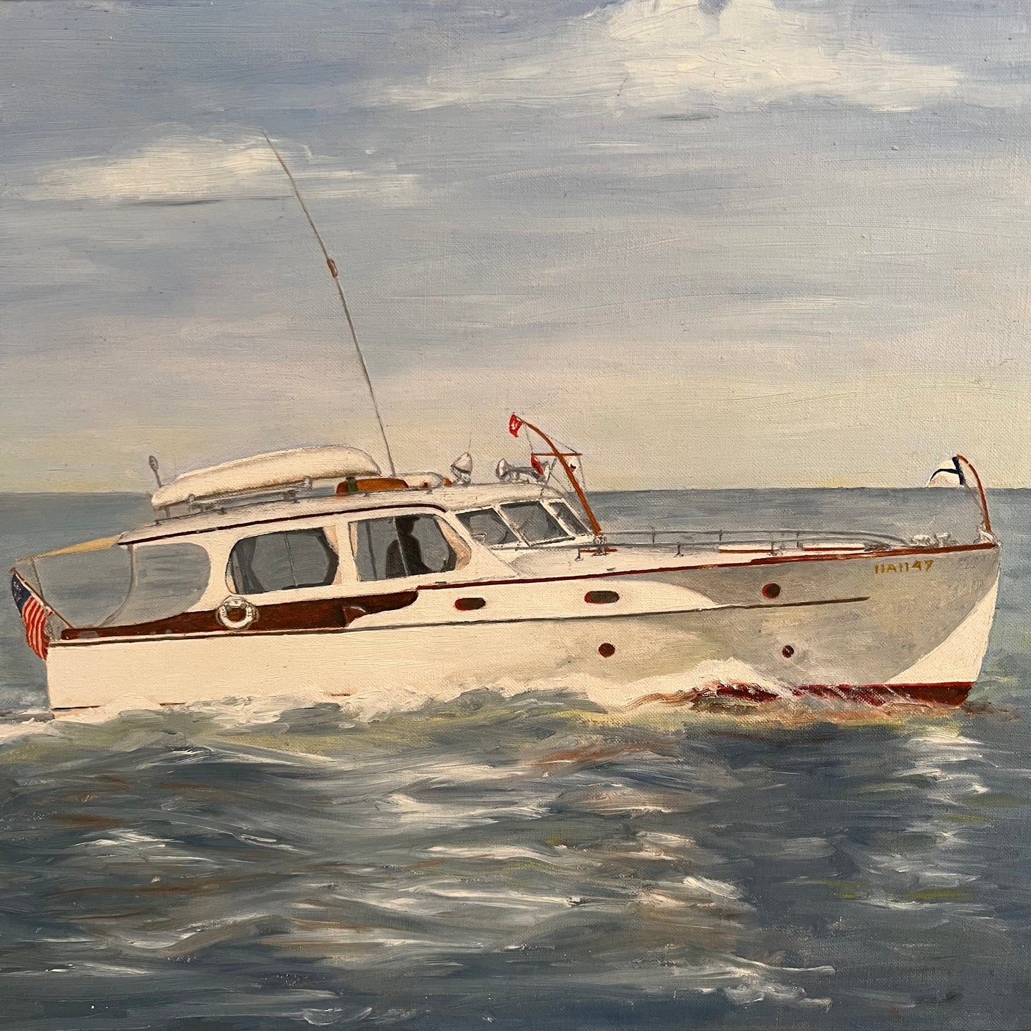 J. SUTTON, Yacht Portrait, 1950 Lures