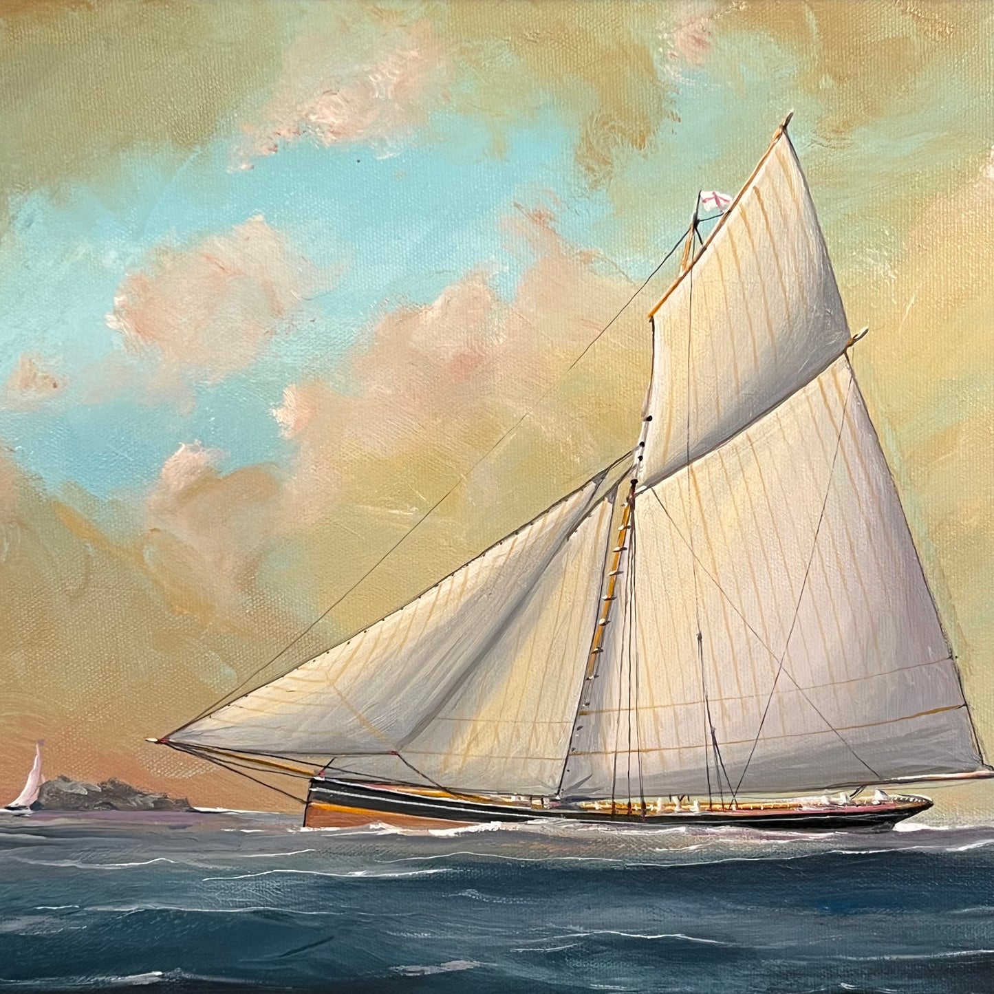 PAUL R. HEE , Portrait of the Sloop, Arrow, oil on canvas