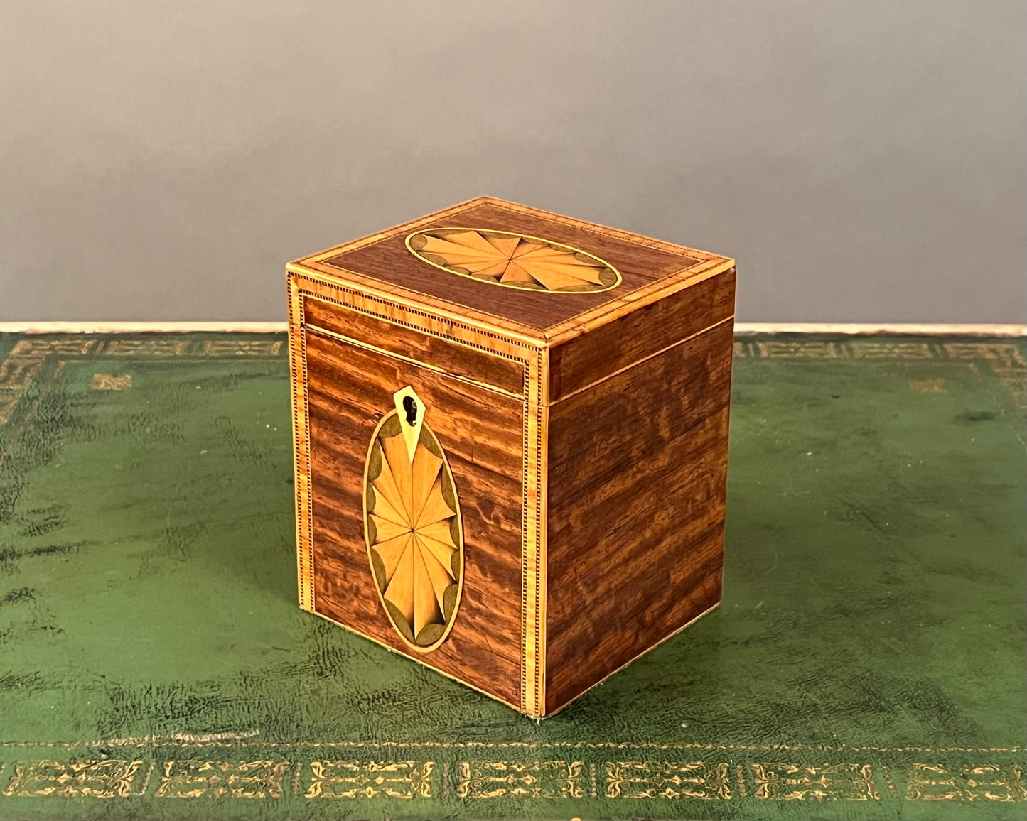 19th Century Inlaid Tea Caddy 