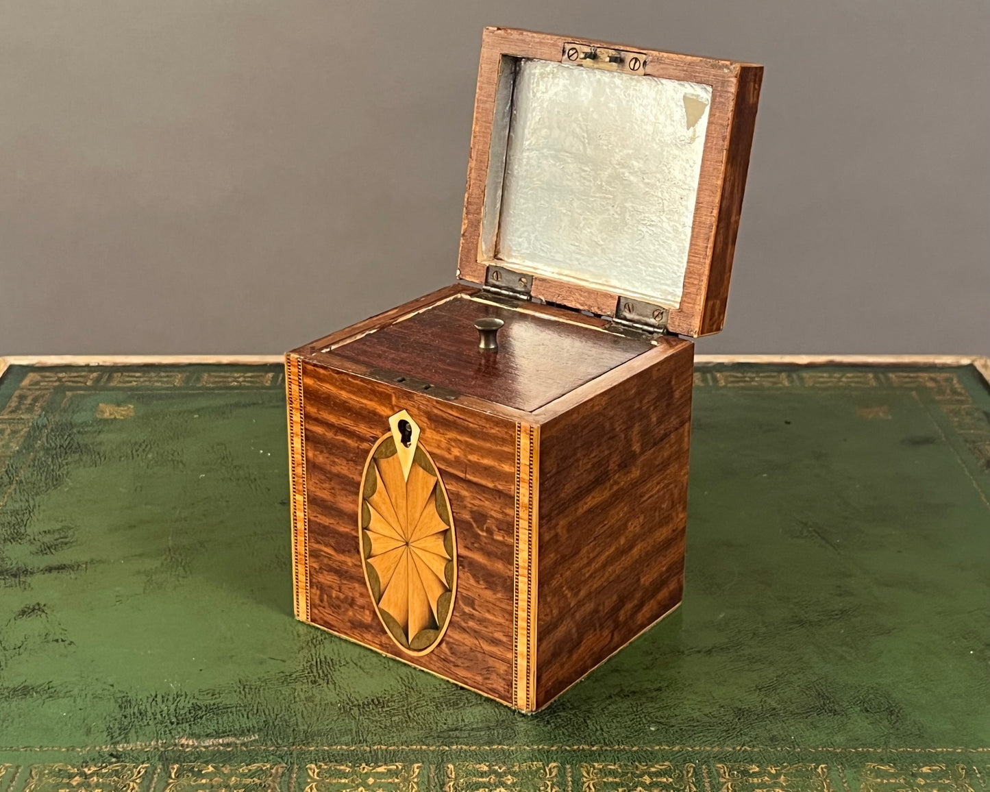 19th Century Inlaid Tea Caddy