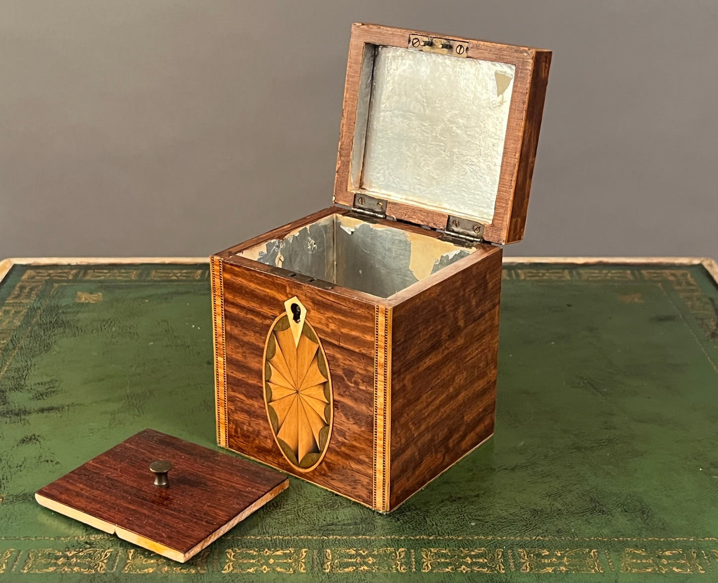 19th Century Inlaid Tea Caddy