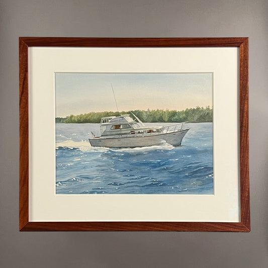 BEVERLY KAISER  Yacht Portrait watercolor on paper 1