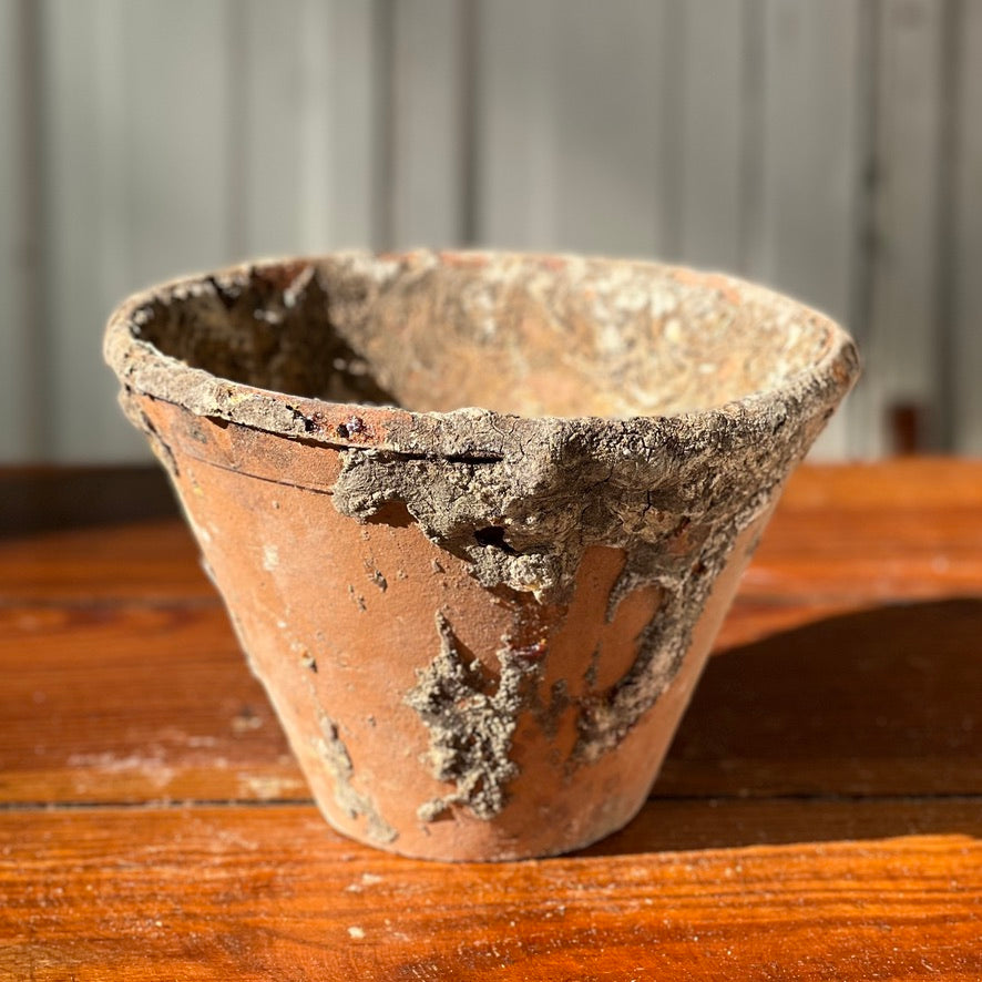 Early 1900s French Handmade Terracotta Pitch Pot