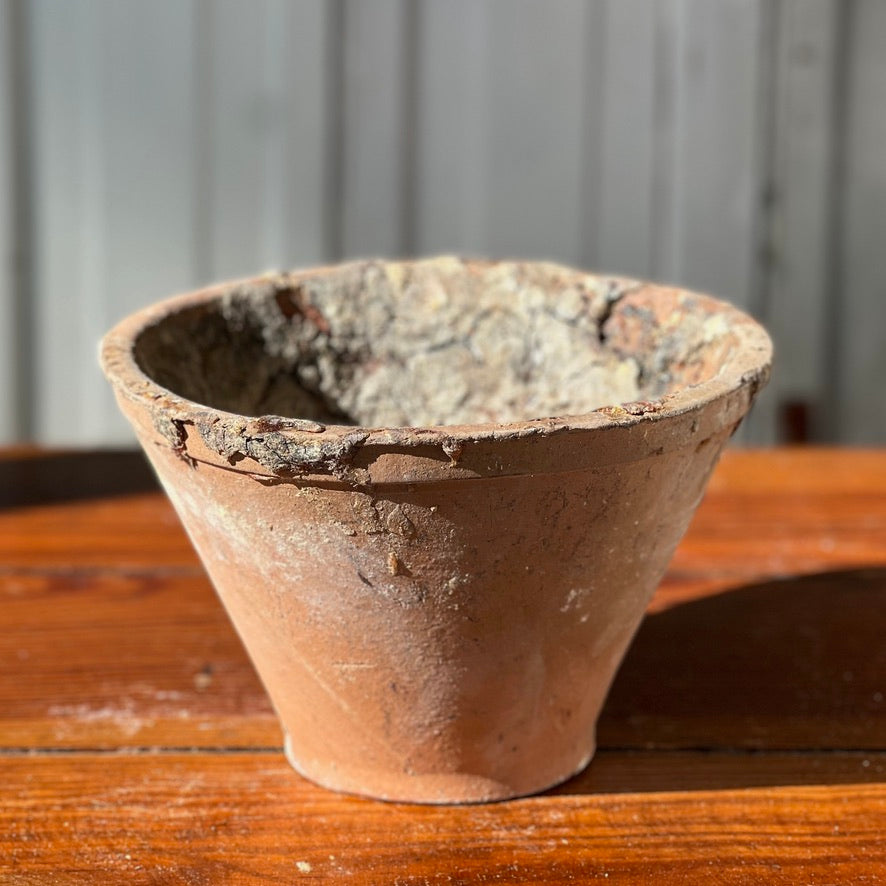 Early 1900s French Handmade Terracotta Pitch Pot