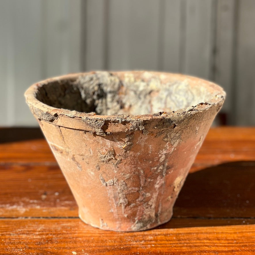 Early 1900s French Handmade Terracotta Pitch Pot