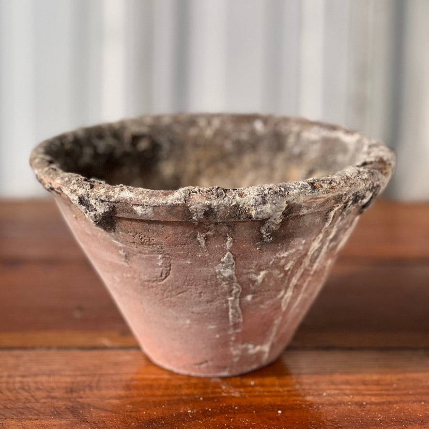 Early 1900s French Handmade Terracotta Pitch Pot