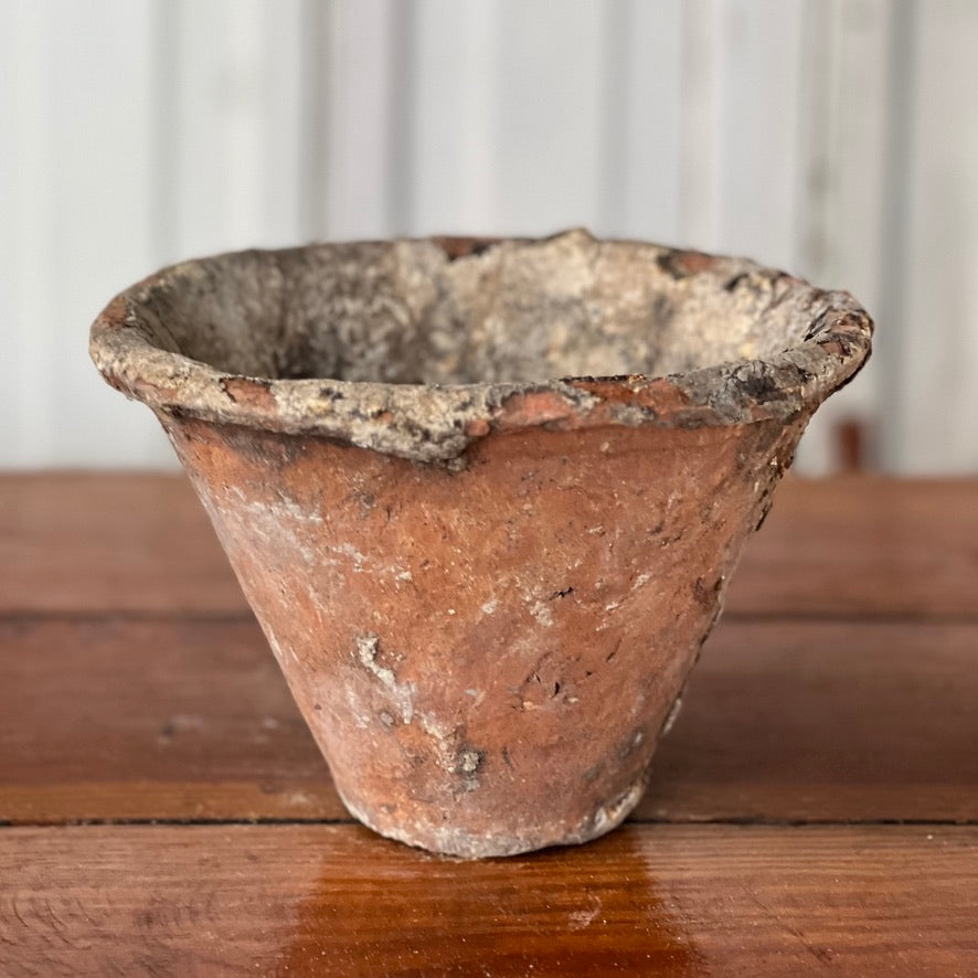 Early 1900s French Handmade Terracotta Pitch Pot