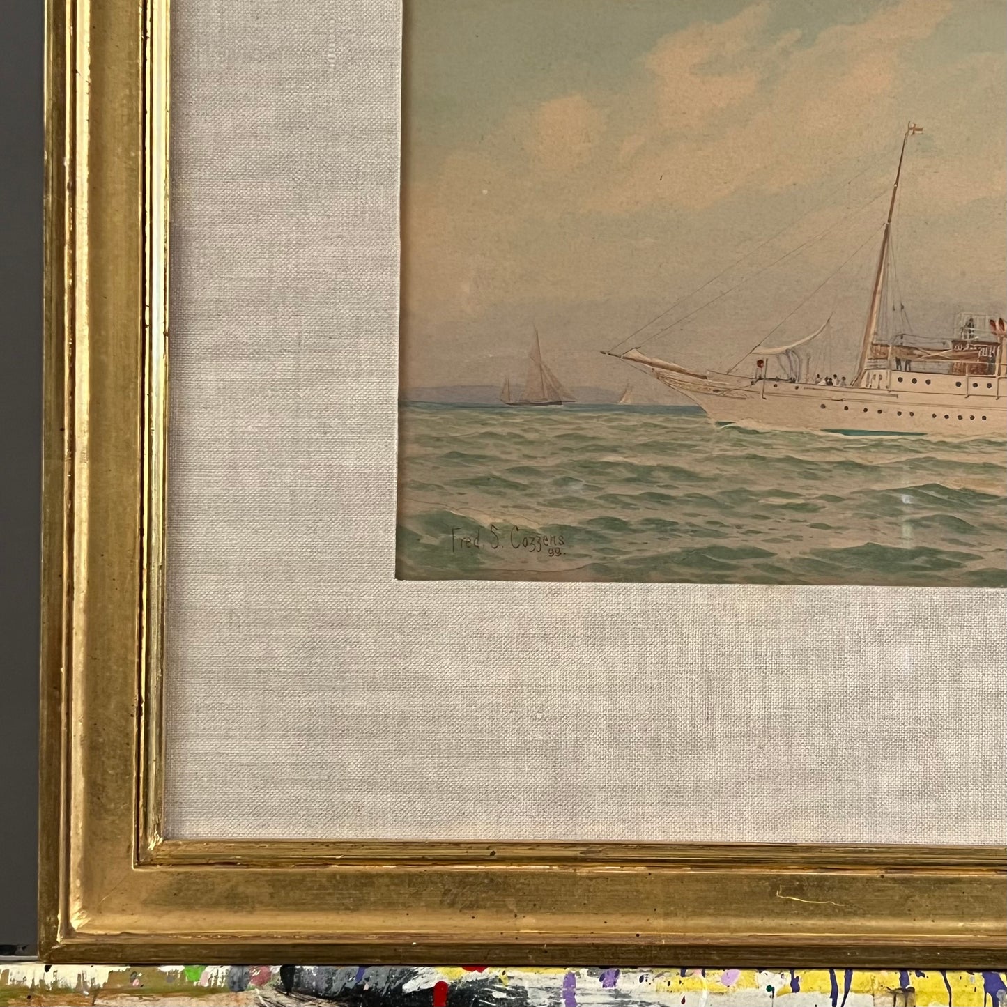 FREDERIC SCHILLER COZZENS Canadian Yacht watercolor on paper