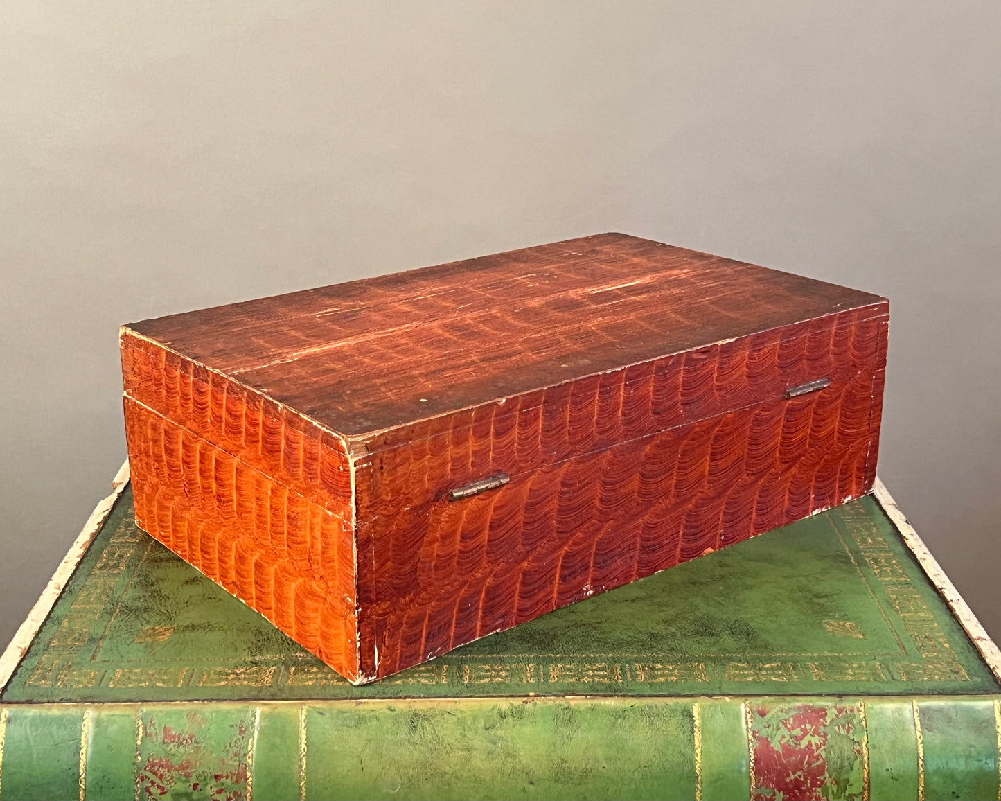 Faux Grain Painted Document Box