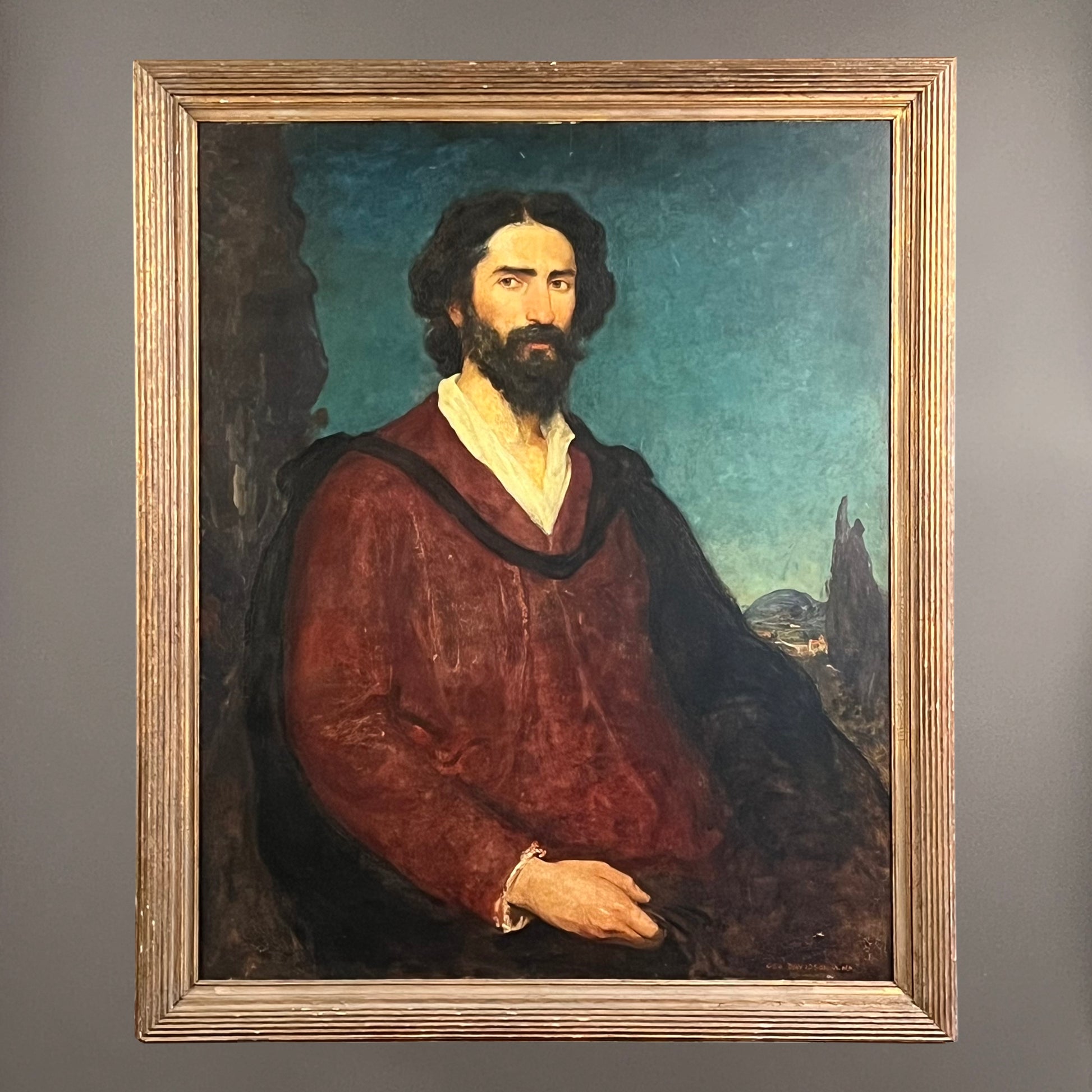 GEORGE DAVIDSON, Portrait of an Academic, oil on wood panel