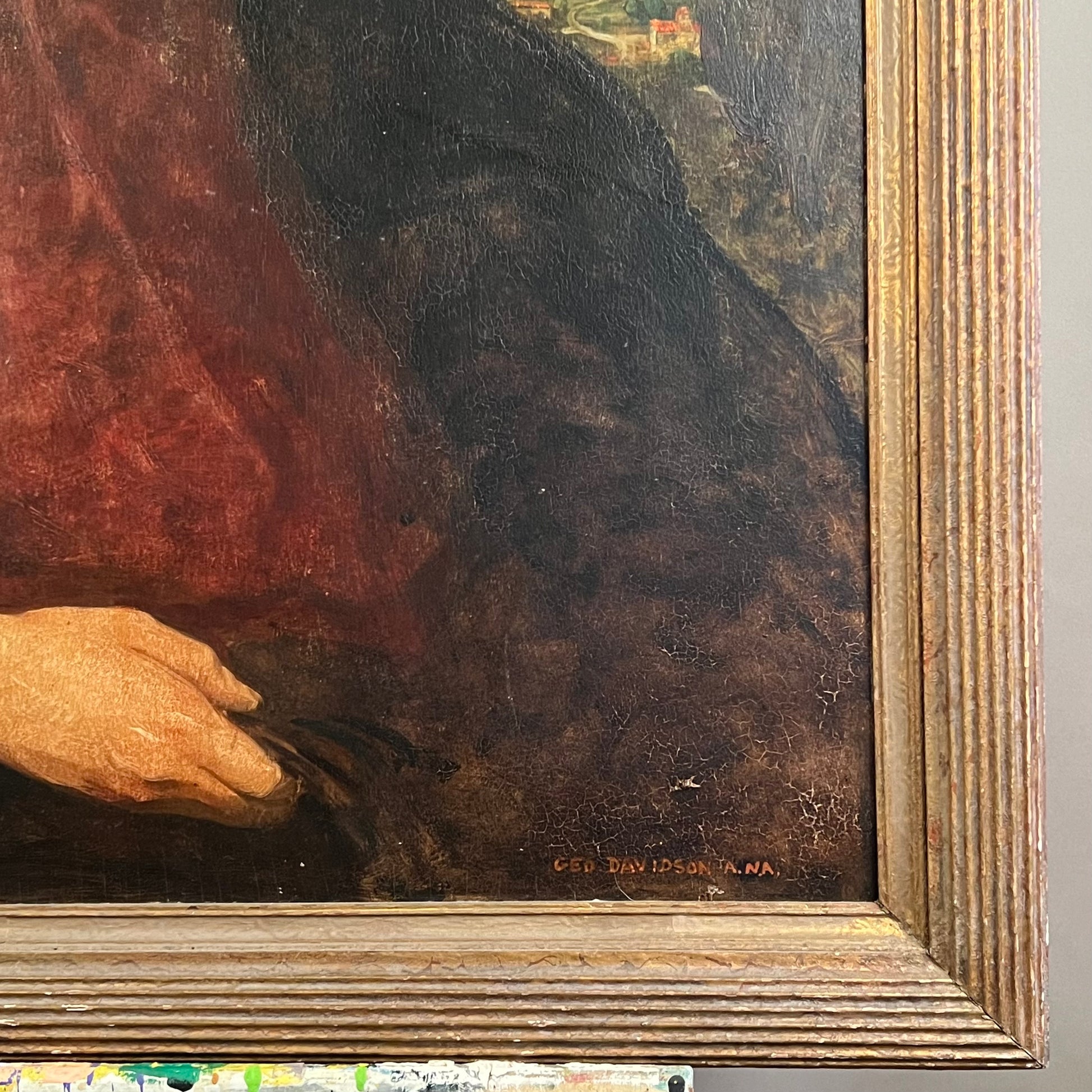 GEORGE DAVIDSON, Portrait of an Academic, oil on wood panel