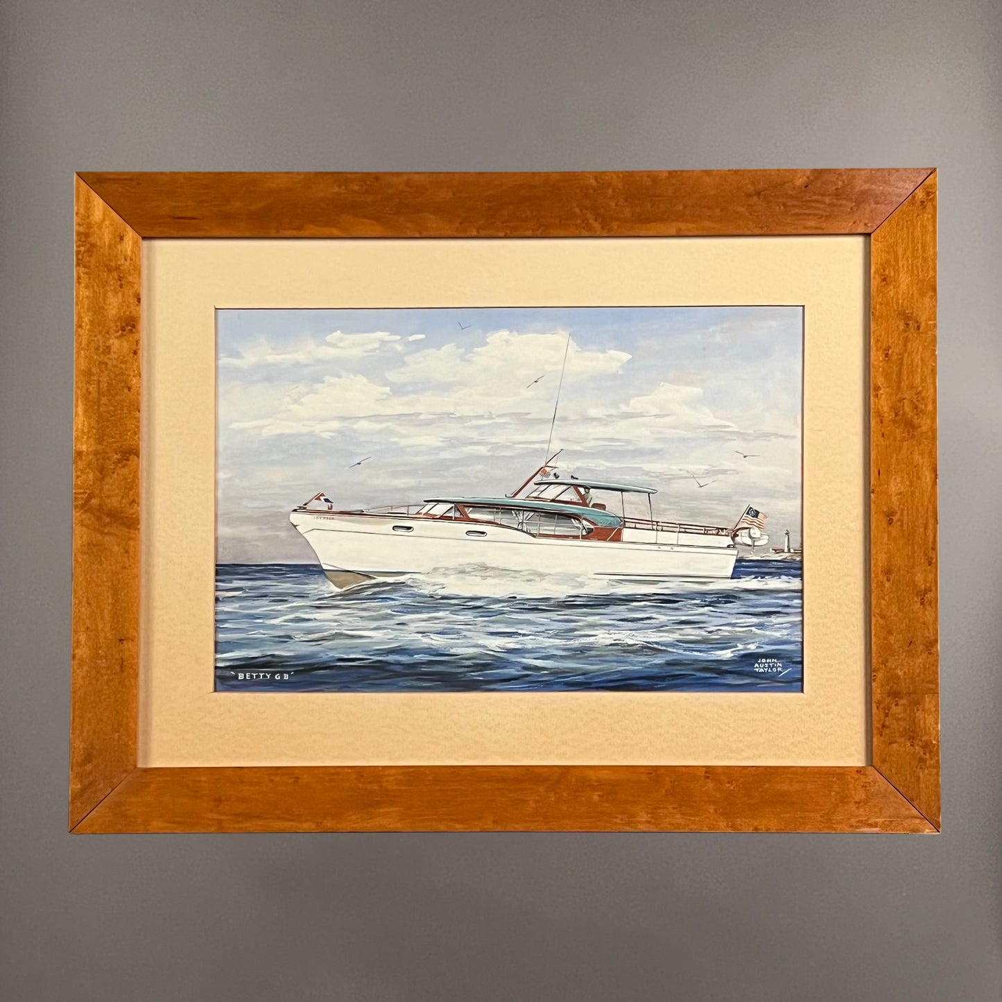 JOHN AUSTIN TAYLOR, Yacht Portrait of Chris Craft, Betty G II,
