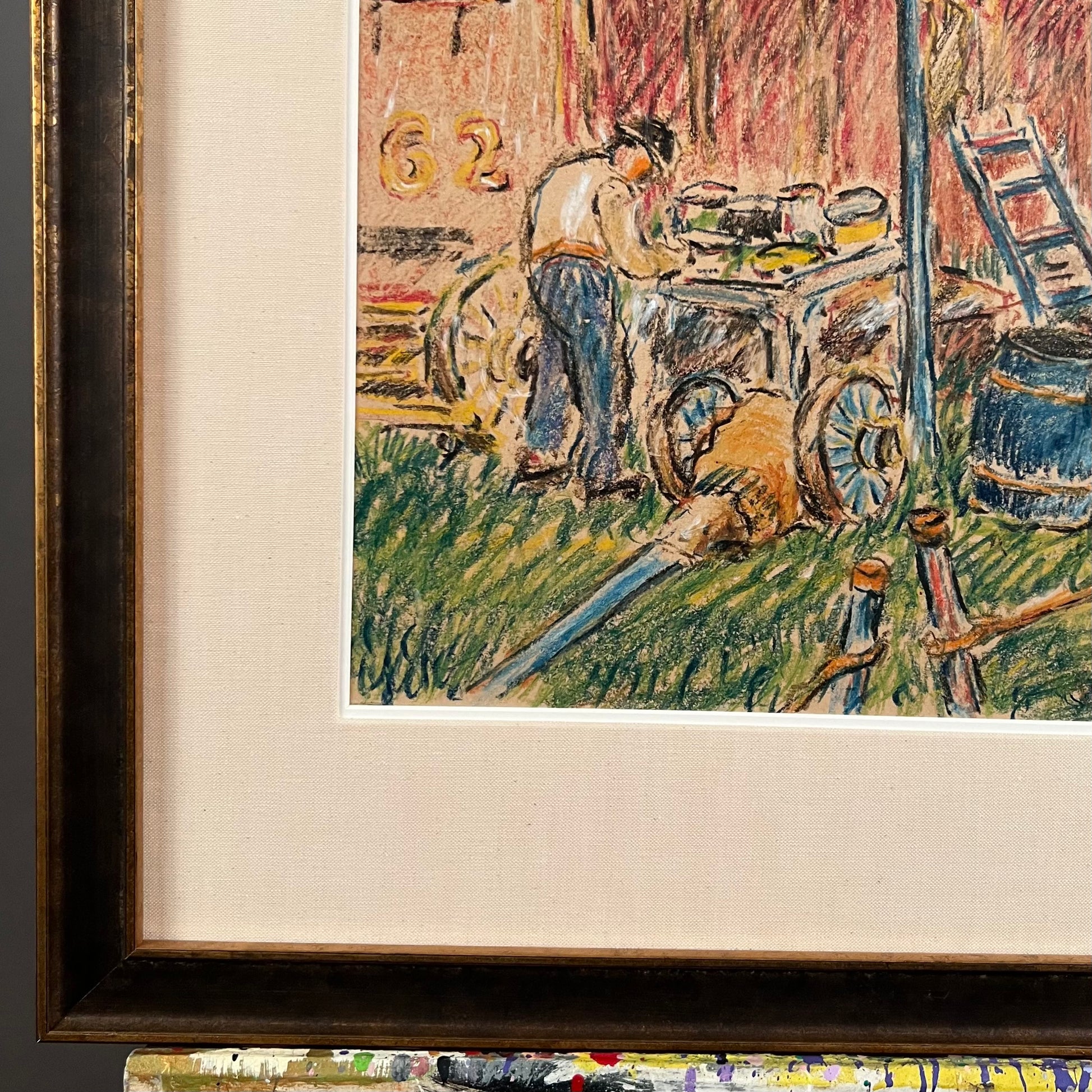 REYNOLDS BEAL, Sells Floto circus, crayon on paper
