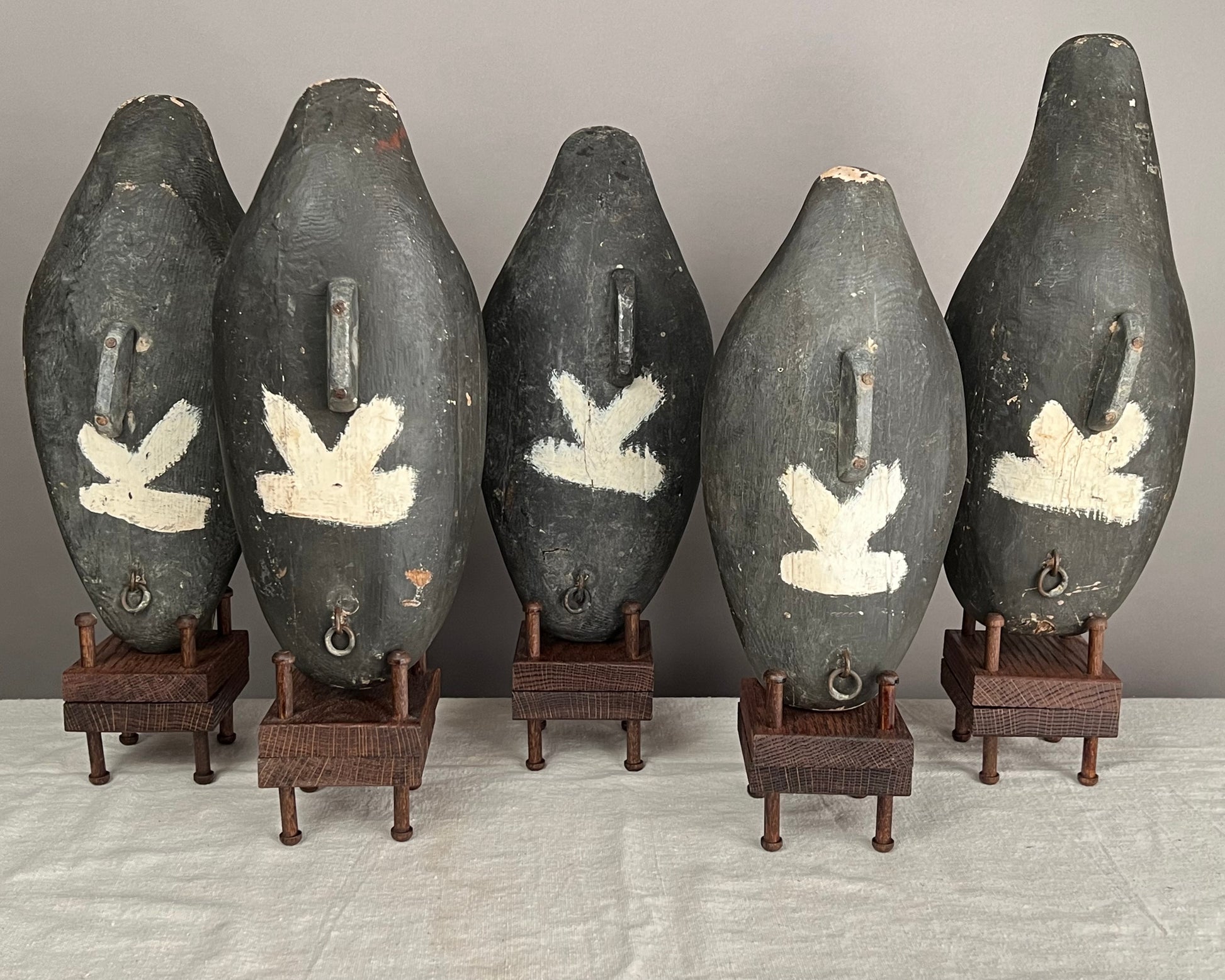 Rig of 5 Black Duck Decoys