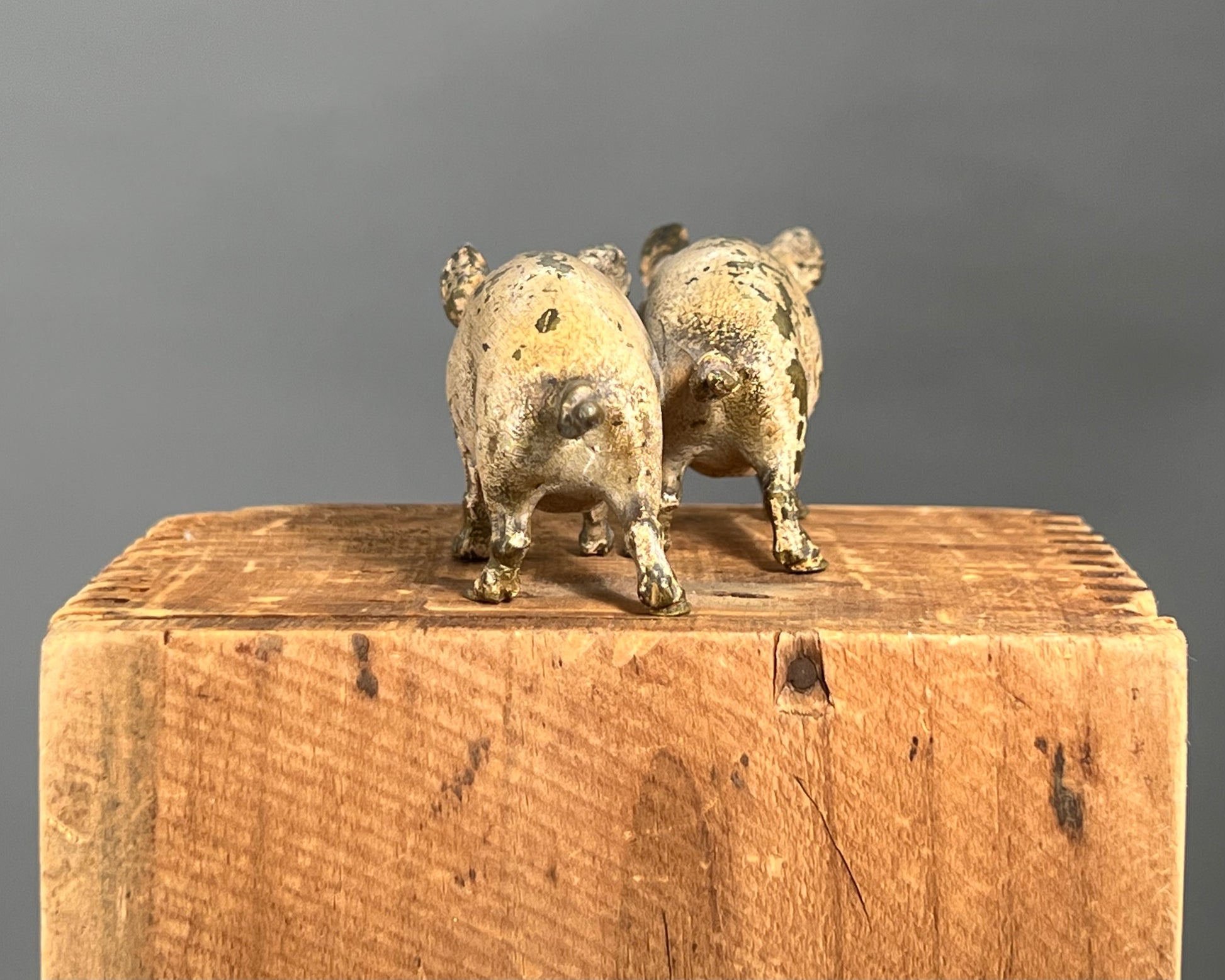 Vienna Bronze Cold Painted Pigs