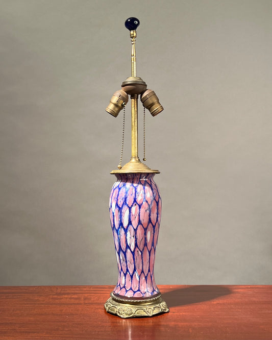 Vintage Art Glass Lamp