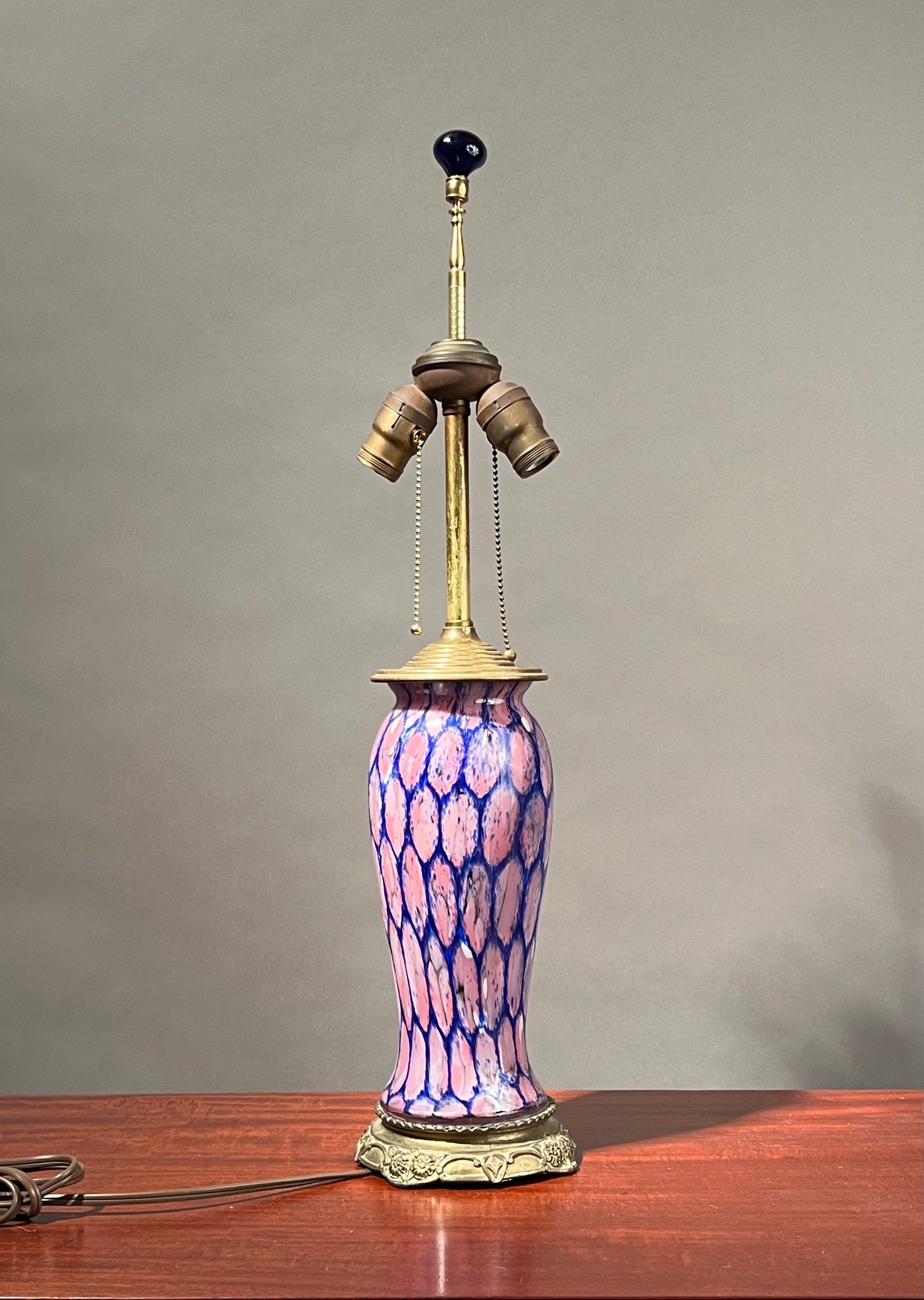 Vintage Art Glass Lamp