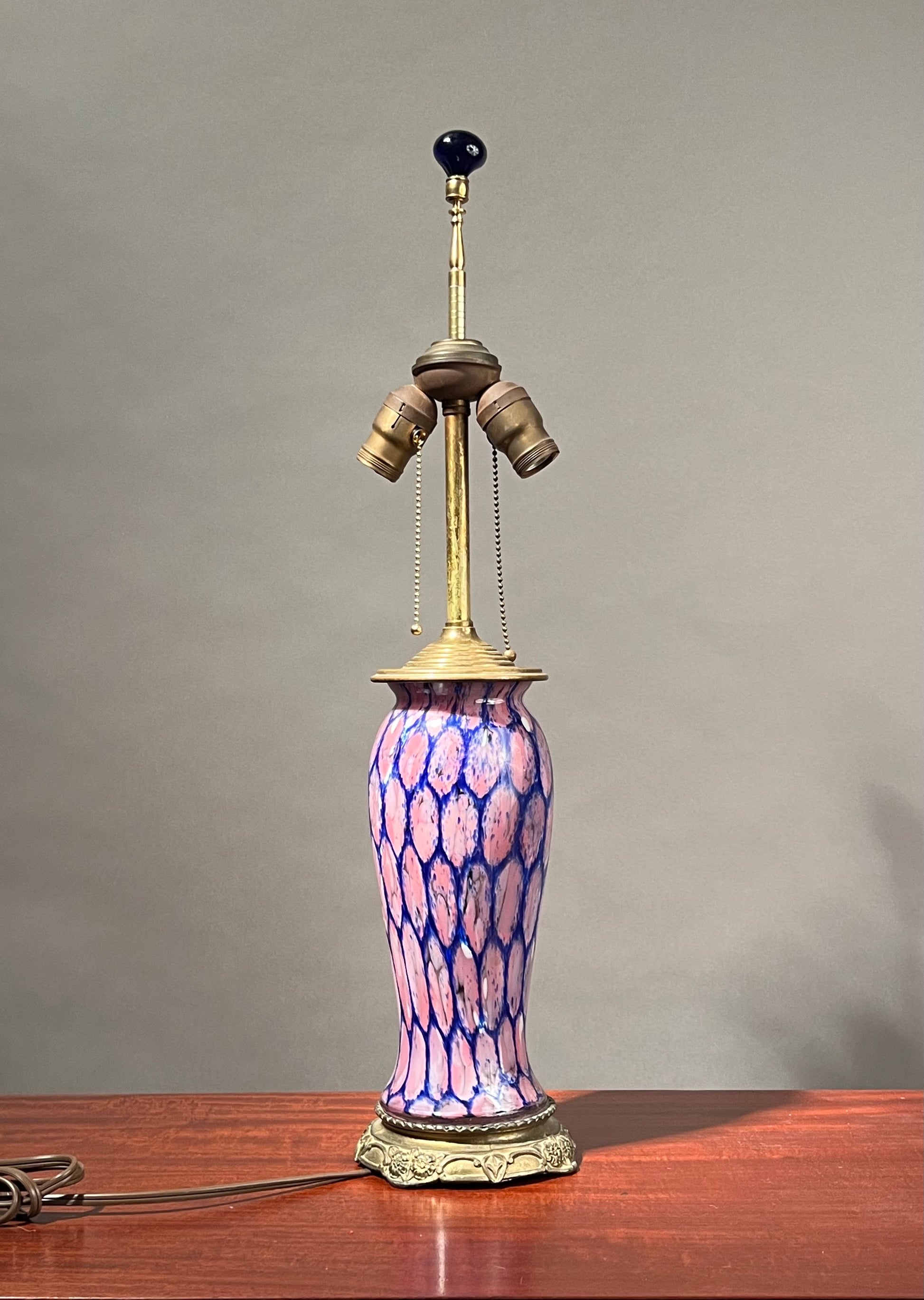Vintage Art Glass Lamp