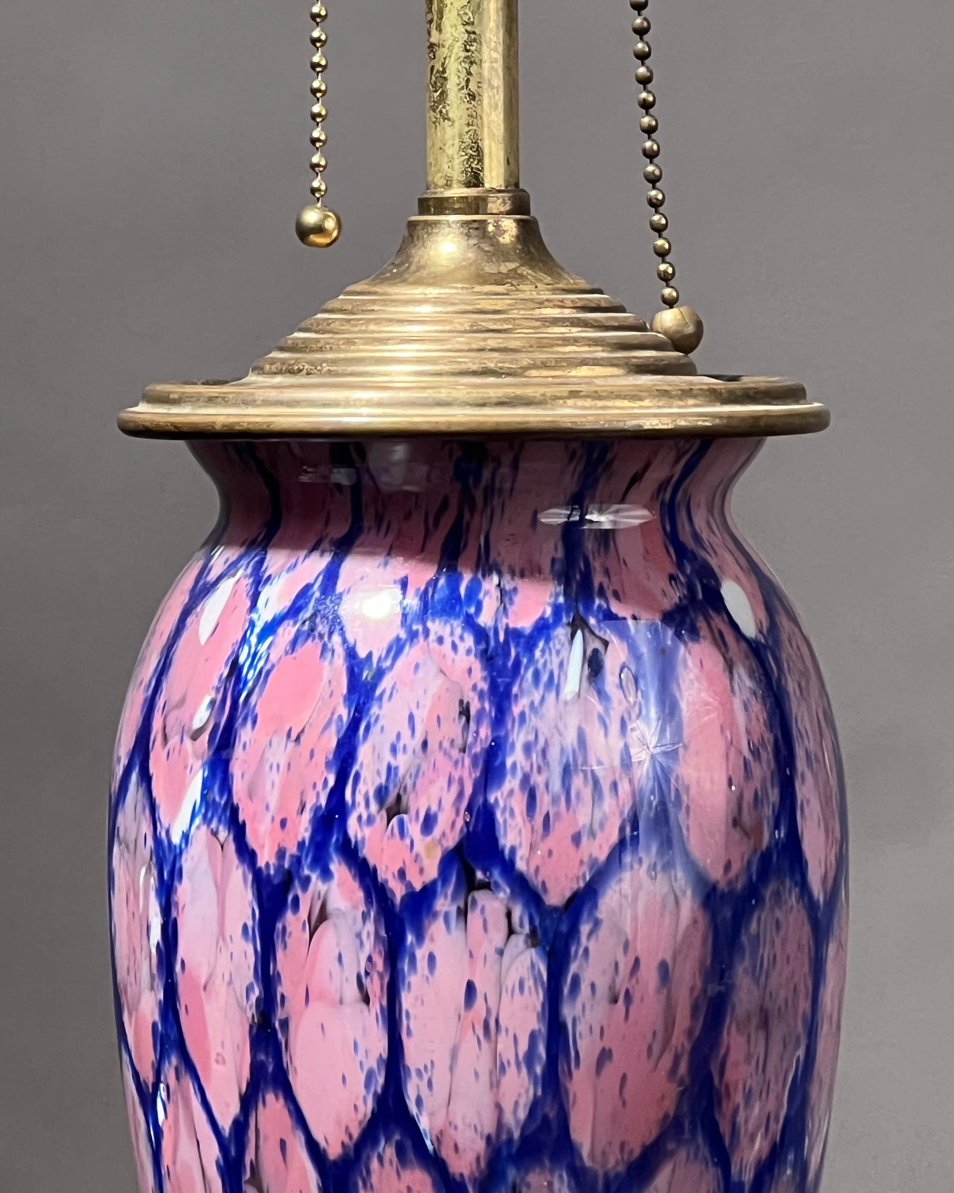 Vintage Art Glass Lamp